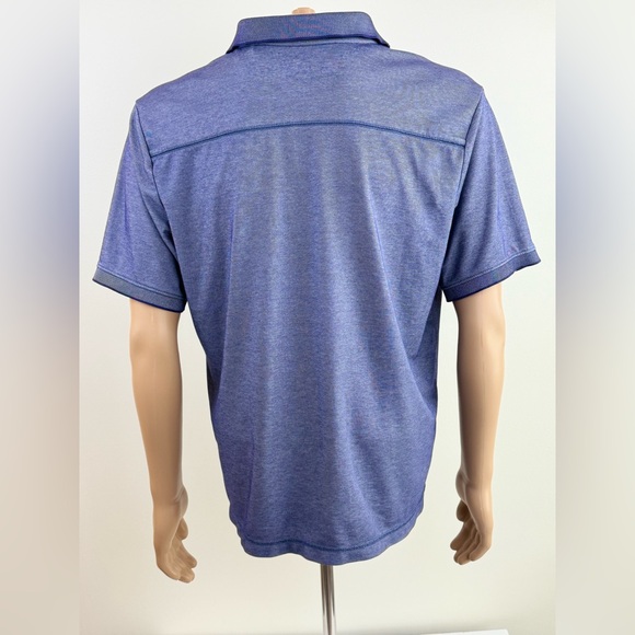 Tommy Bahama Men's Polo Short Sleeve Shirt, Heather Blue, Size Large - Picture 4 of 11